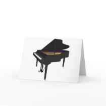3D Model: Black Grand Piano: Greeting Card