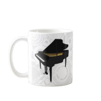 3D Model: Black Grand Piano: Coffee Mug