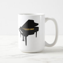 3D Model: Black Grand Piano: Coffee Mugs