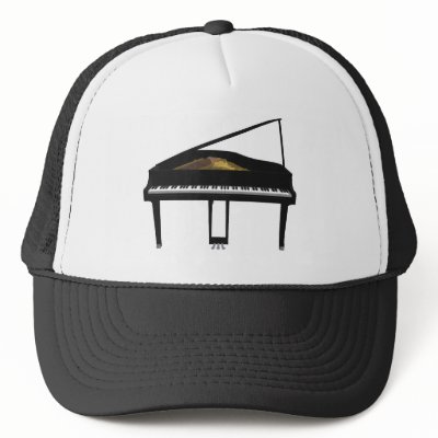 3D Model: Black Grand Piano: hats