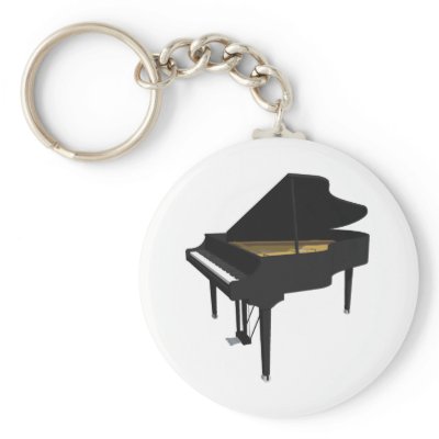 3D Model: Black Grand Piano: keychains