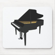 3D Model: Black Grand Piano: Mouse Mat