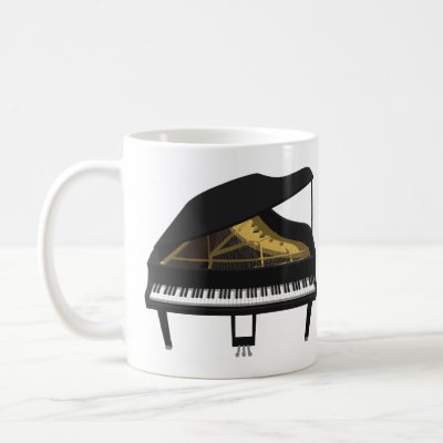3D Model: Black Grand Piano: mugs