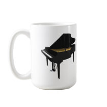 3D Model: Black Grand Piano: Coffee Mugs