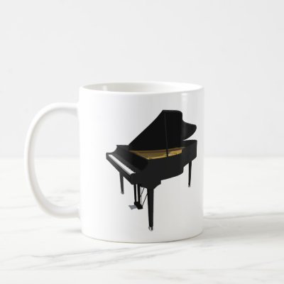 3D Model: Black Grand Piano: mugs