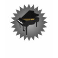3D Model: Black Grand Piano: T-Shirt shirt