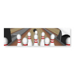 3D Model: Bowling Pins on Lane: Bumper Sticker