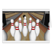 3D Model: Bowling Pins on Lane: cards