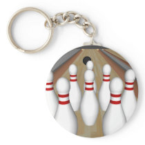 3D Model: Bowling Pins on Lane: Keychain