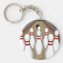 3D Model: Bowling Pins on Lane: Keychain