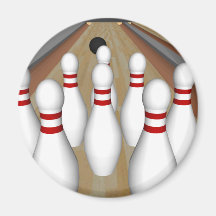 3D Model: Bowling Pins on Lane: Refrigerator Magnets