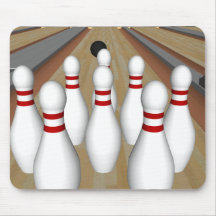 3D Model: Bowling Pins on Lane: Mouse Pad