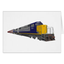 3D Model: Freight Train: Railroad: Greeting Cards