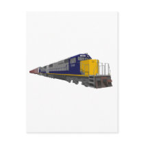 3D Model: Freight Train: Railroad: Post Cards
