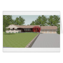 3D Model: Ranch Style House: cards by spiritswitchboard 3D Model: Ranch Style House: cards
