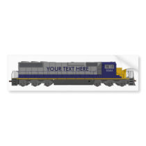 3D Model: Train Engine: Railroad: bumper stickers