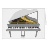 3D Model: White Grand Piano: Cards
