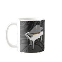 3D Model: White Grand Piano: Coffee Mug