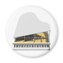 3D Model: White Grand Piano: magnets by spiritswitchboard 3D Model: White Grand Piano: magnets
