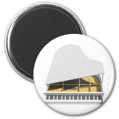 3D Model: White Grand Piano: magnets