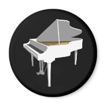 3D Model: White Grand Piano: magnets