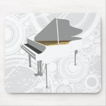 3D Model: White Grand Piano: Mousepad