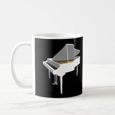 3D Model: White Grand Piano: mugs