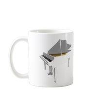 3D Model: White Grand Piano: mugs