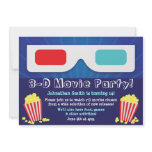 3D Movie Party Birthday Invitation