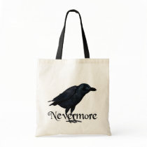 3D Nevermore Raven Tote Bags