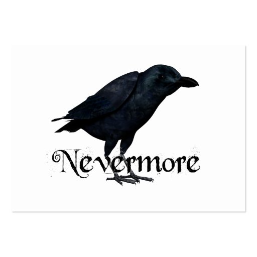 3D Nevermore Raven Business Card Templates (back side)