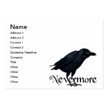 3D Nevermore Raven Business Card Templates