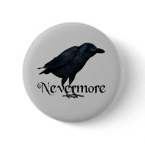 3D Nevermore Raven Button