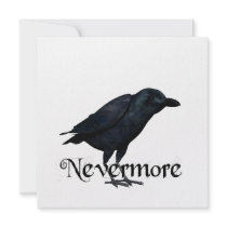 3D Nevermore Raven Personalized Invites