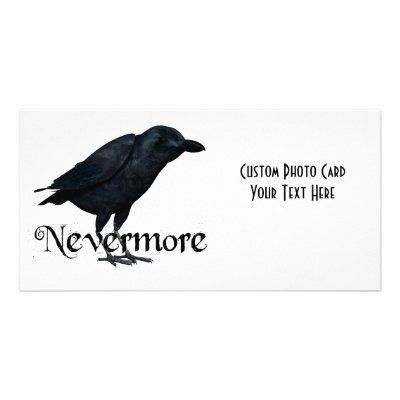 3D Nevermore Raven Picture Card by EAPoetry