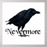 3D Nevermore Raven Posters