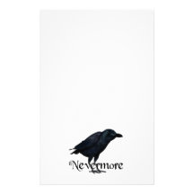 3D Nevermore Raven Stationery Design