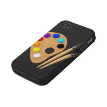 3d Palette and Brushes Tough Iphone 4 Covers
