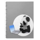 3d Panda Laptop Spiral Note Books