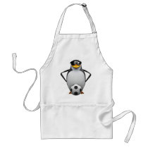 3d Penguin Footballer Apron