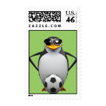 3d Penguin Footballer Postage Stamps