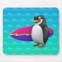 3d-penguin-surfboard mouse pad