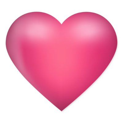 3D Pink Love Heart Sticker by mahesh14