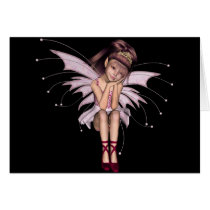 3D Pink Pixie 3 Greeting Card