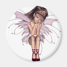 3D Pink Pixie 3 Fridge Magnet