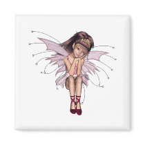 3D Pink Pixie 3 Refrigerator Magnets