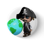 3d Pirate Globe Pin