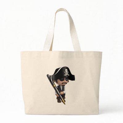 3d-Pirate-pen Canvas Bags by arrjimlad