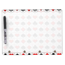 3D Playing card suits pattern Dry-Erase Whiteboard
