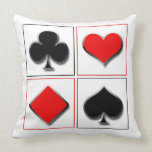 3D playing card suits Pillow